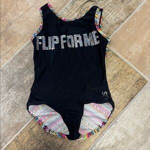 K-Bee Gymnastics Leotard Colorful Patterned Leotard USA Size 9/10